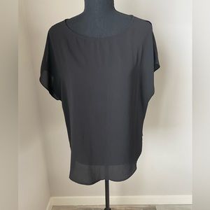 Forever 21 Black Cold Shoulder Blouse Size Small